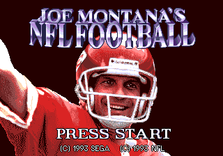 Заставка игры Joe Montana's NFL Football